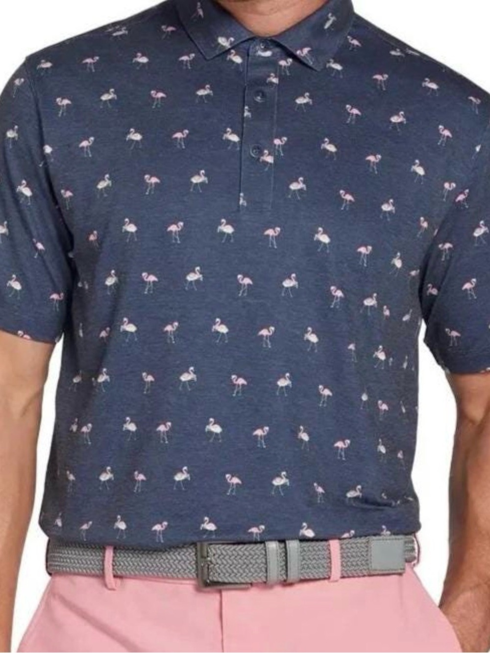 NWT Walter Hagen | Clubhouse Flamingo Golf Polo | Size XL